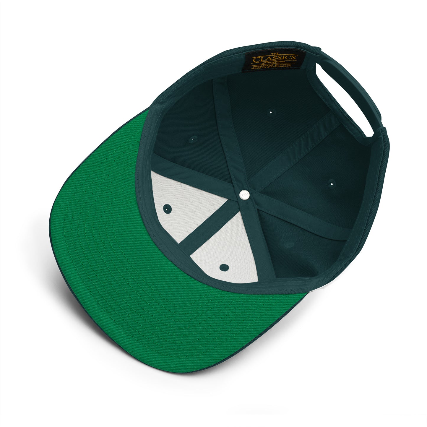 Carolina Snapback Cap in Emerald Green