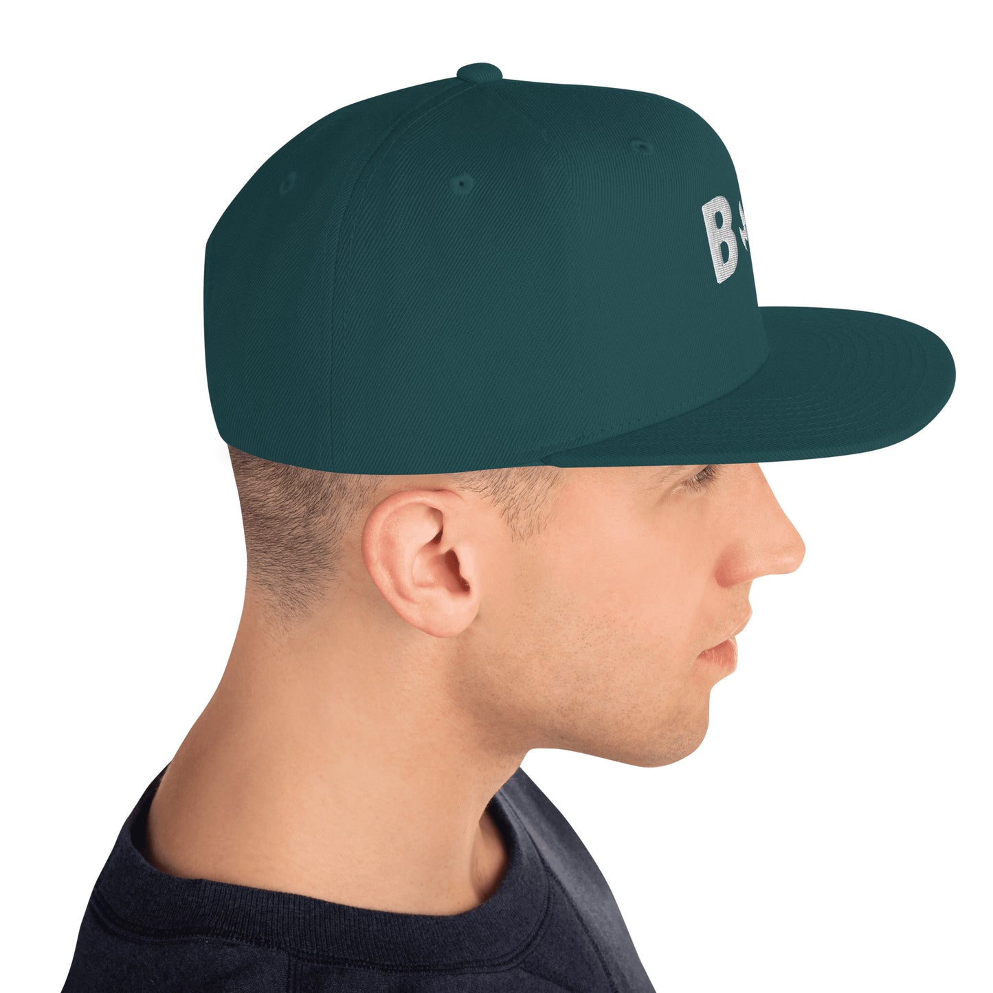 Carolina Snapback Cap in Emerald Green