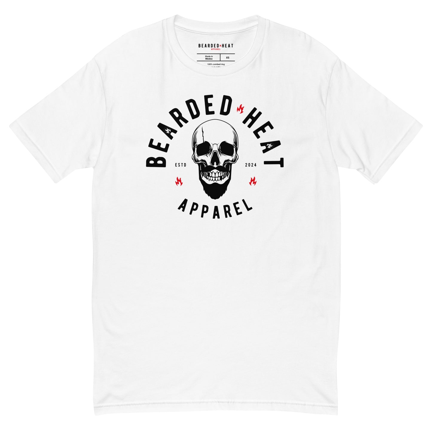 Serrano Fitted T-Shirt in White (Black/Red Design)