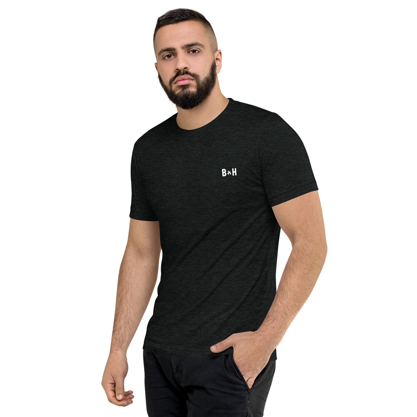 Padrón Lightweight Fitted T-Shirt in Charcoal Black
